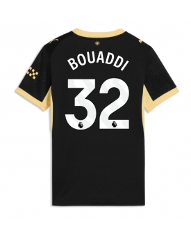 Billige Fotballdrakt Manchester City Ayyoub Bouaddi #32 Replika Bortedrakt Dame 2026-27 Kortermet